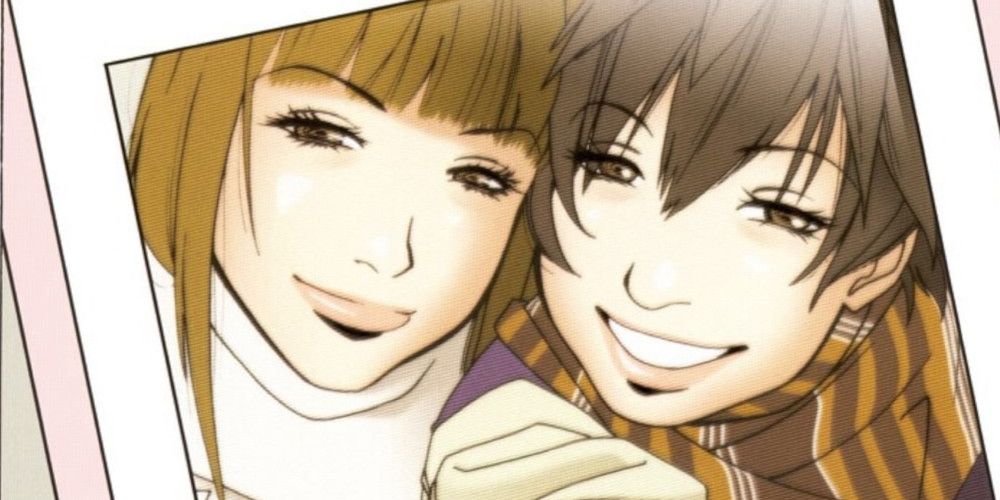 Nene e Jun em uma foto polaroid em Maka-Maka
