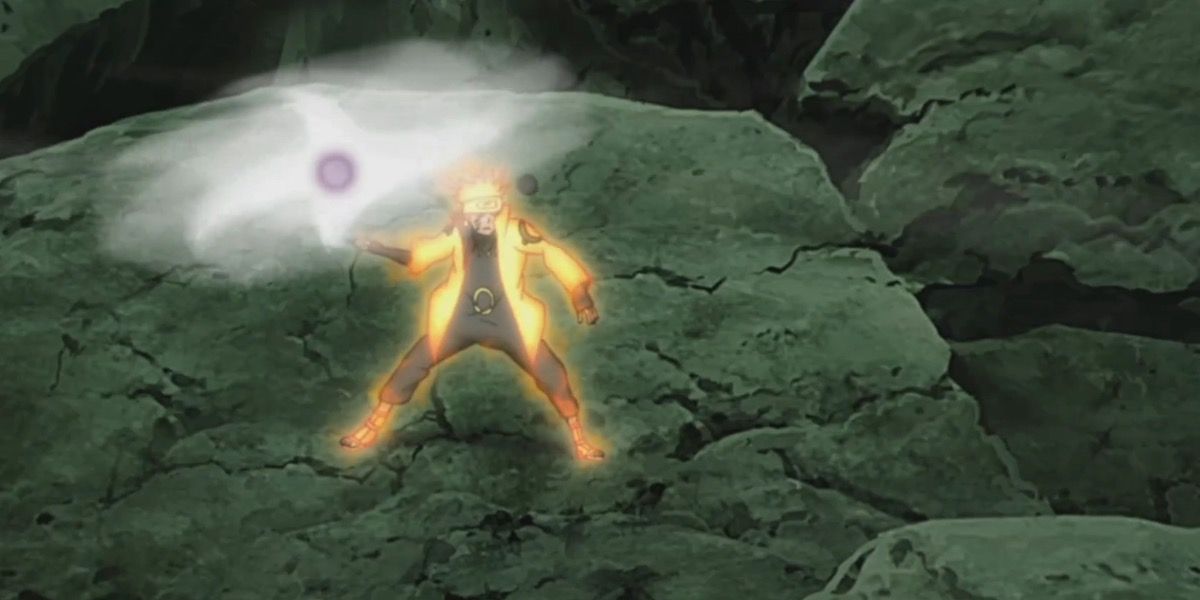 Naruto libera seu Rasenshuriken da Bola da Besta com Cauda