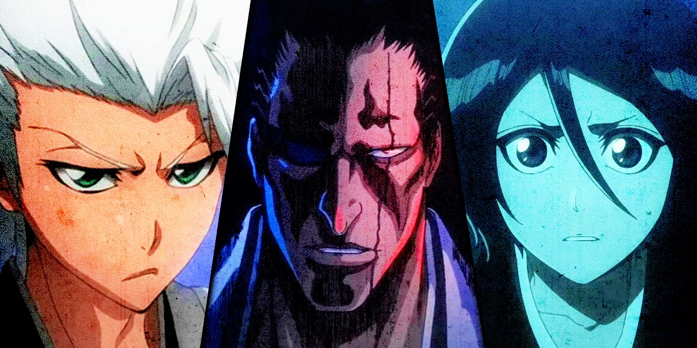 Toshiro, Kenpachi e Rukia de Bleach