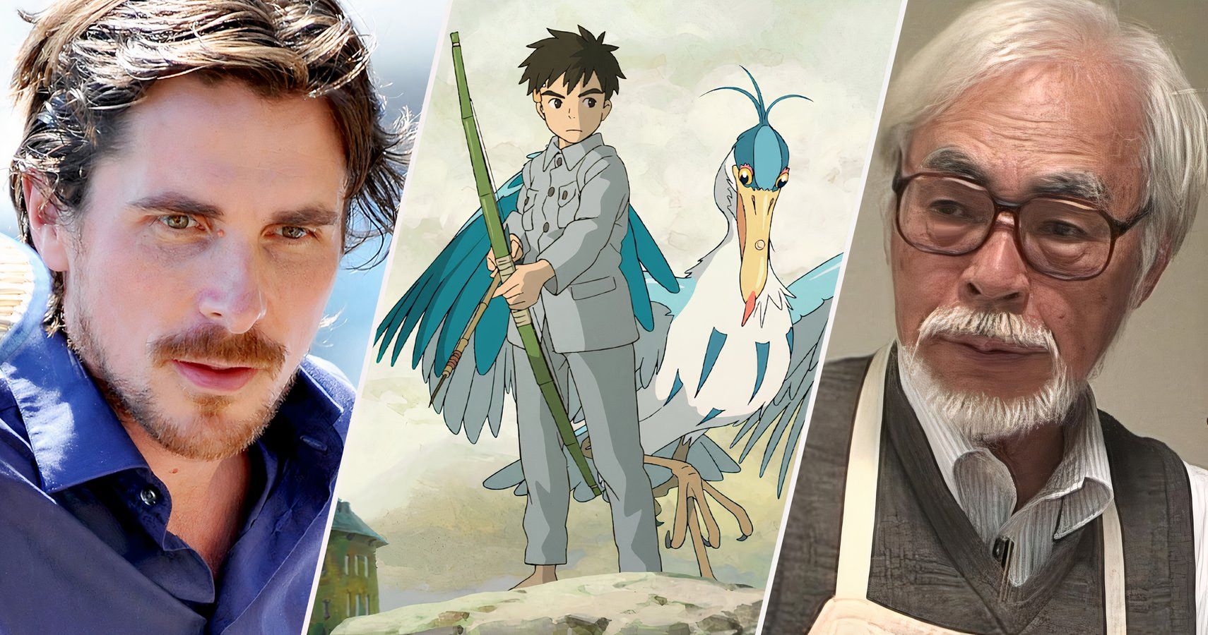 Christian Bale, O Menino e a Garça e Hayao Miyazaki