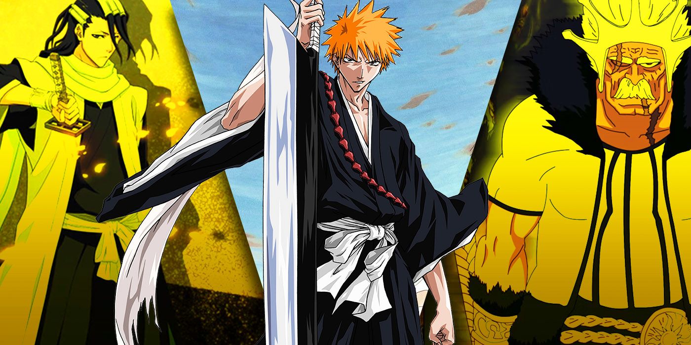 Dividir imagens de Byakuya, Ichigo e Barragan